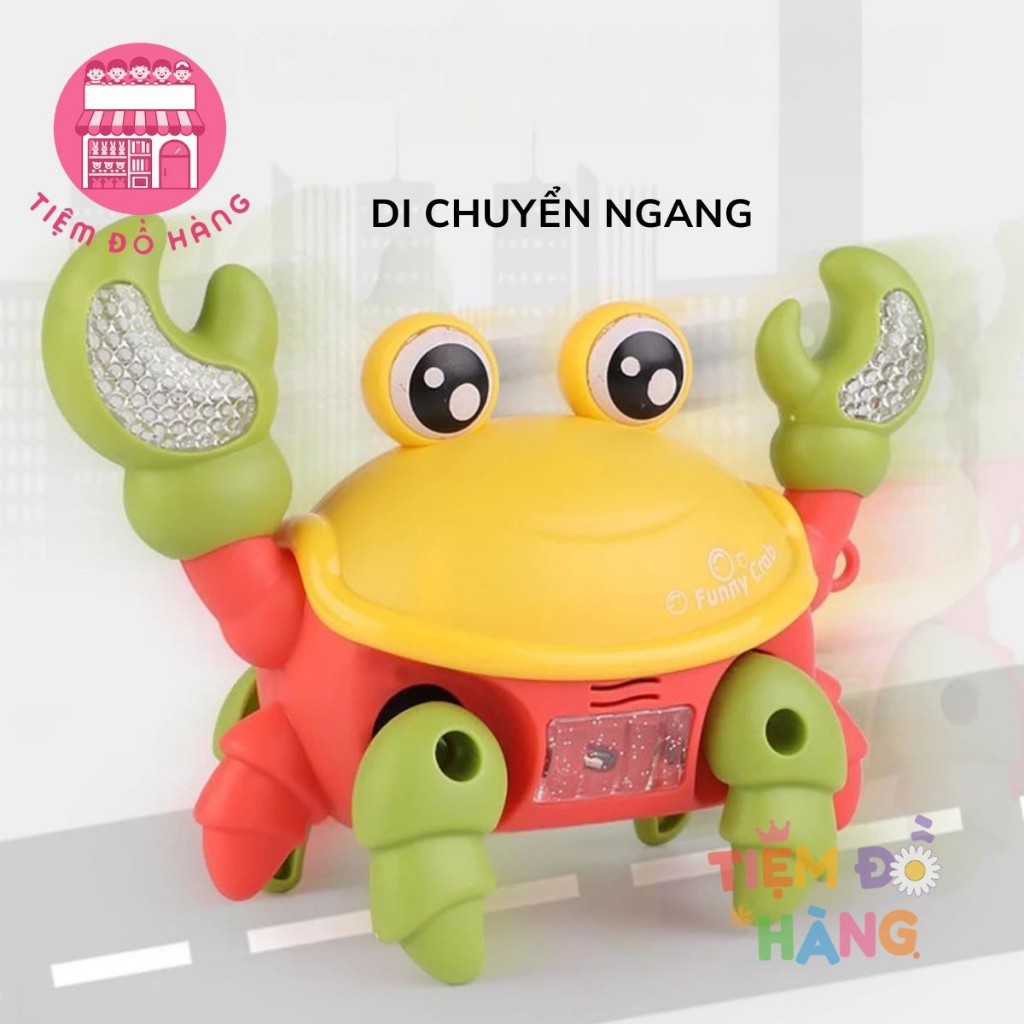 Đồ Chơi Cua Biết Đi Phát Nhạc Cho Bé , Có Đèn LED, Nhạc Vui Nhộn