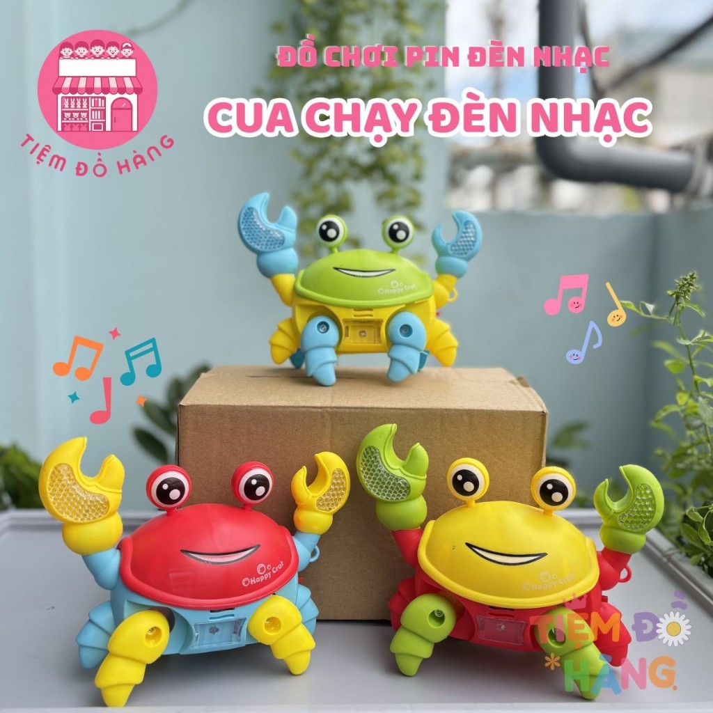 Đồ Chơi Cua Biết Đi Phát Nhạc Cho Bé , Có Đèn LED, Nhạc Vui Nhộn
