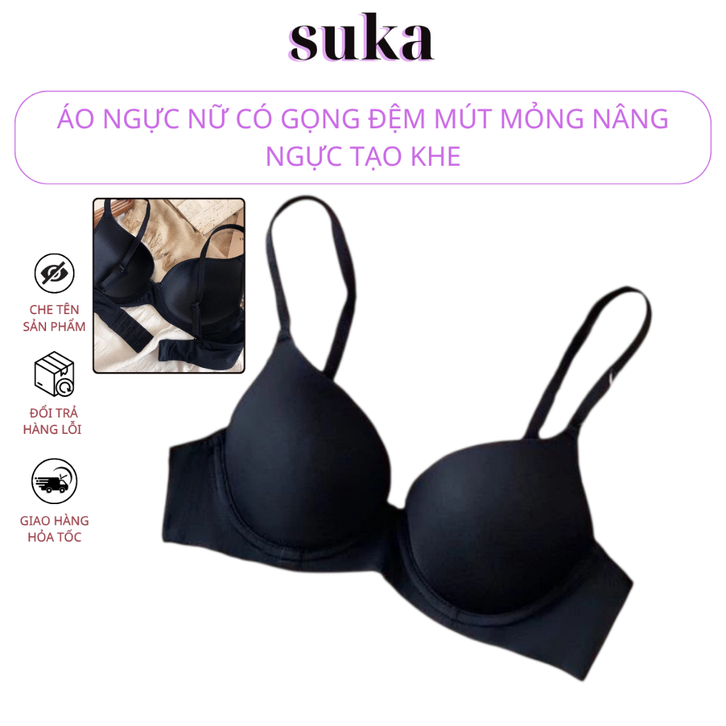 Áo Lót Nữ Su Lạnh Có Gọng Mút Mỏng Nâng Ngực Tạo Khe Sexy Mặc Êm Thoáng Mát 272
