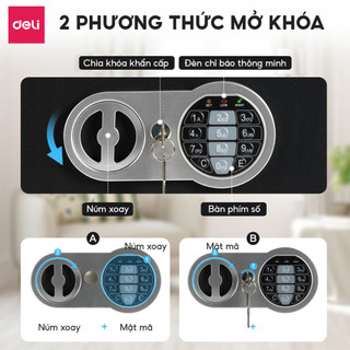Két Sắt Mini Locksworth Két Sắt Khóa Số Điện Thử Thông Minh Thiết Kế Nhỏ Gọn Chống Gỉ VS4501