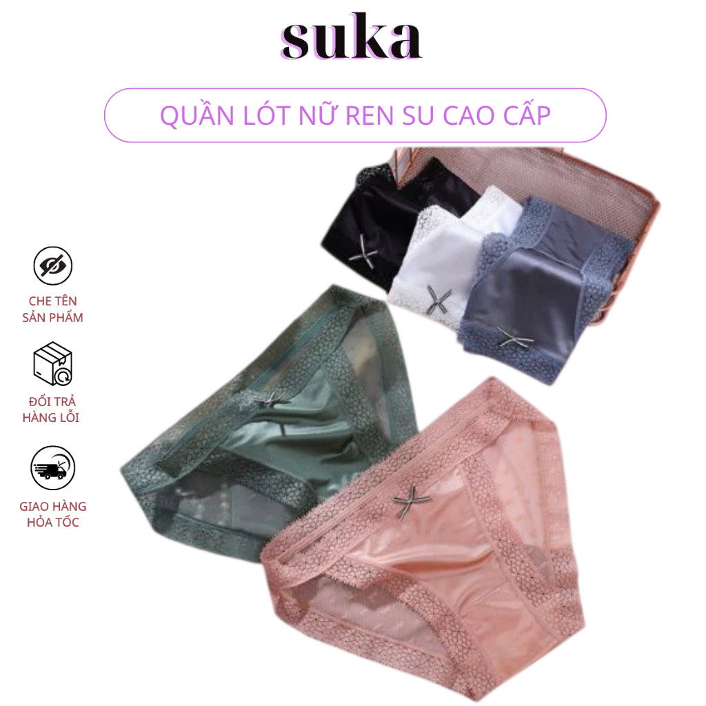 Quần lót nữ ren su cao cấp mềm mại kháng khuẩn sexy gợi cảm 330