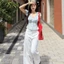 Áo babydoll ELIS kẻ caro phối nơ eo AO913