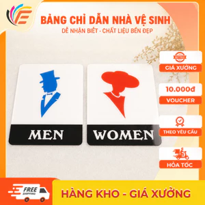 Bảng Mica Cắt Dán Phân Biệt Phòng Toilet Nam Nữ