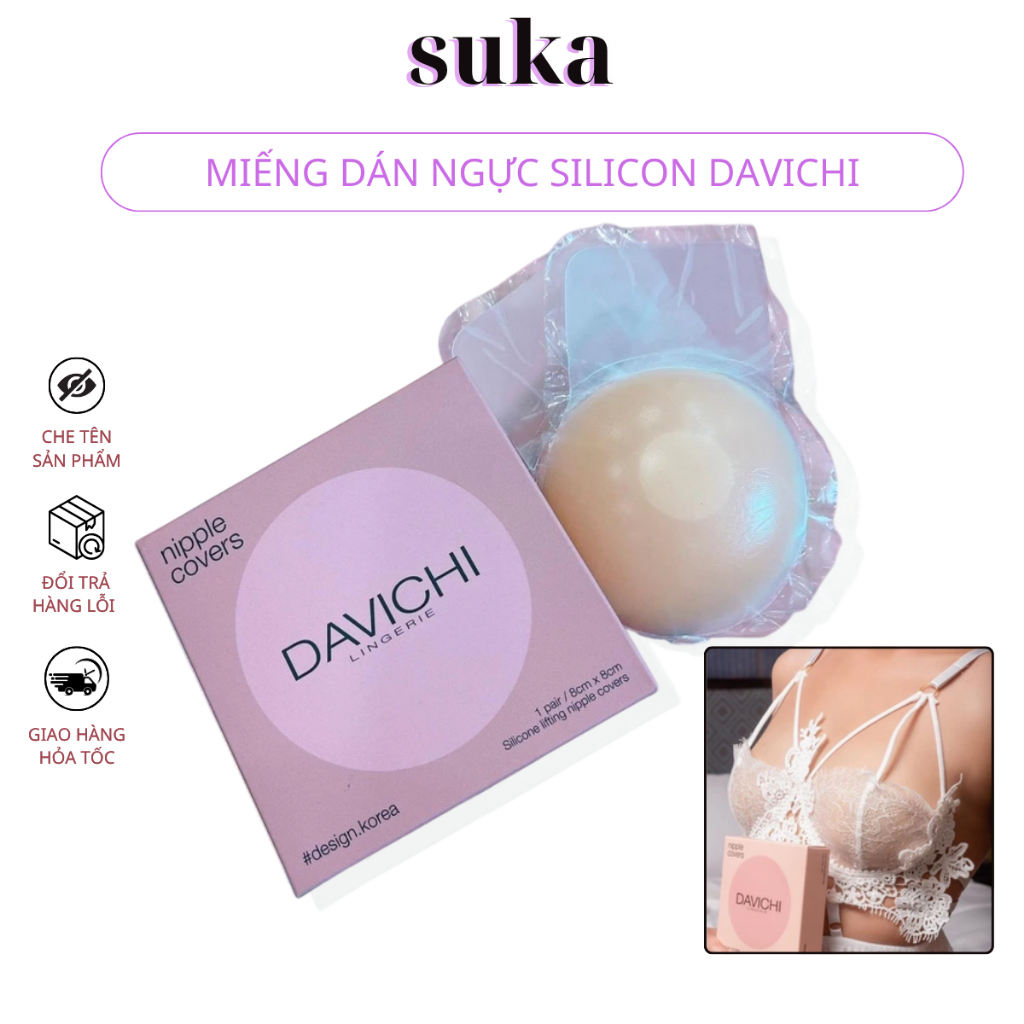 Miếng Dán Ngực Silicon DAVICHI Nâng Ngưc Cao Cấp, Siêu Mỏng, Ôm Khít 362