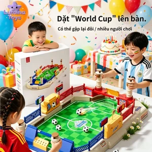 ✨ Bóng đá bàn bắn nhấn World Cup 2026 | Dán tem DIY đội bóng quốc gia | Trò chơi đối đầu hấp dẫn | Không cần pin