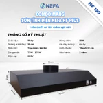 [Chính hãng] Combo máng hút khói sơn tĩnh điện Plus điều ốc kèm quạt hút khói NEFA nhà bếp, công nghiệp tiết kiệm điện — ảnh 6