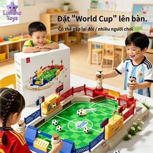 🔥 Bóng đá bàn đối đầu World Cup 2026 | Kích thước lớn 58cm | Chơi 2-4 người | Trò chơi tương tác gia đình cho trẻ từ 3