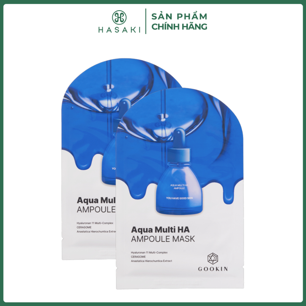 Combo 2 Mặt Nạ Gookin HA Cấp Nước, Khóa Ẩm Cho Da Khô 30ml