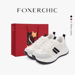 FOXERCHIC Giày Thể Thao Nữ Kháng Khuẩn Và Khử Mùi Mềm Mại Tăng Chiều Cao 5cm Chống Sốc Sneakers