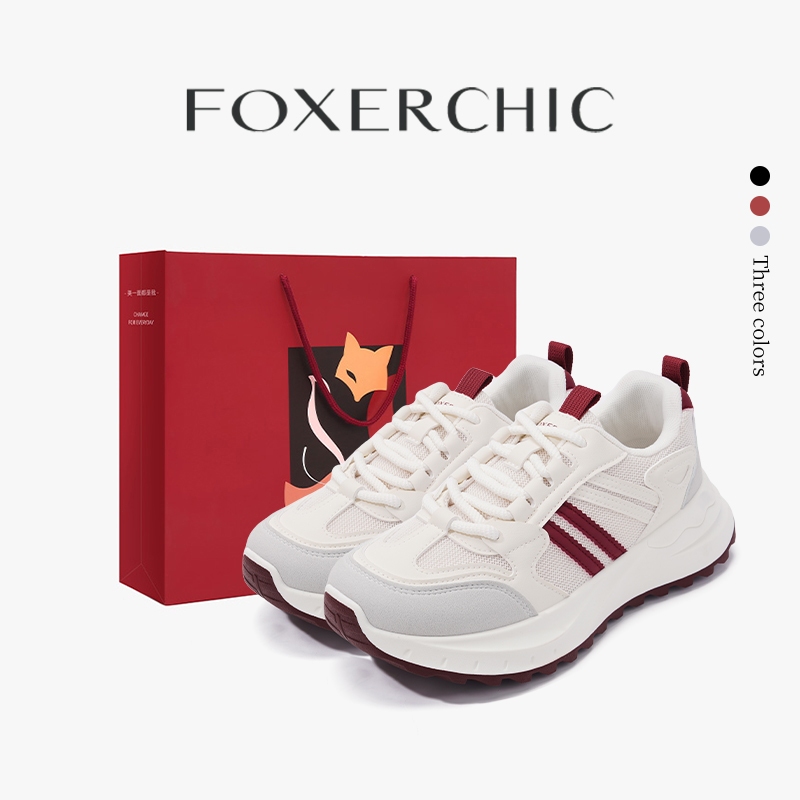 FOXERCHIC Giày thể thao đế cao kiểu Hàn Quốc mới giúp tăng chiều cao và chống trơn trượt