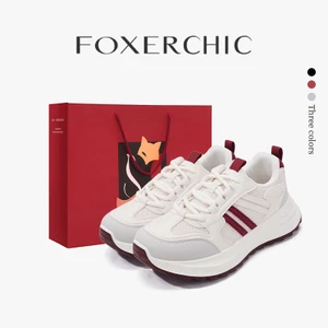 FOXERCHIC Giày thể thao đế cao kiểu Hàn Quốc mới giúp tăng chiều cao và chống trơn trượt