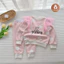 Bộ Nỉ Bông Bé Gái Giữ Ấm Mùa Đông Mềm Mịn Phối Cánh Tiên Dễ Thương 510A 1-6 Tuổi (10-25kg)