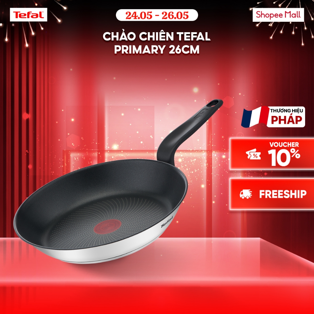 Chảo chiên inox chống dính đáy từ Tefal Primary 26cm
