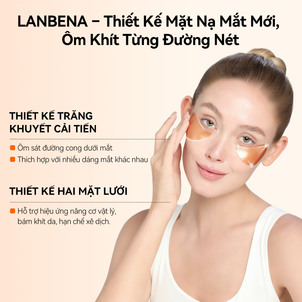 LANBENA  COMBO 2 MẶT NẠ MẮT + Serum VITAMIN C SERUM TRẮNG BRIGHTENS DA, FADES ACNE SCARS