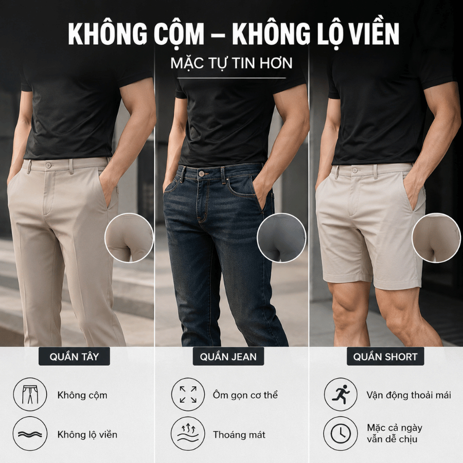 Combo 5 Quần Lót Nam ROCK QA 7513 Trơn Cao Cấp Co Giãn, Quần Sịp Nam Chất Liệu Mềm Mịn, Thoáng Khí