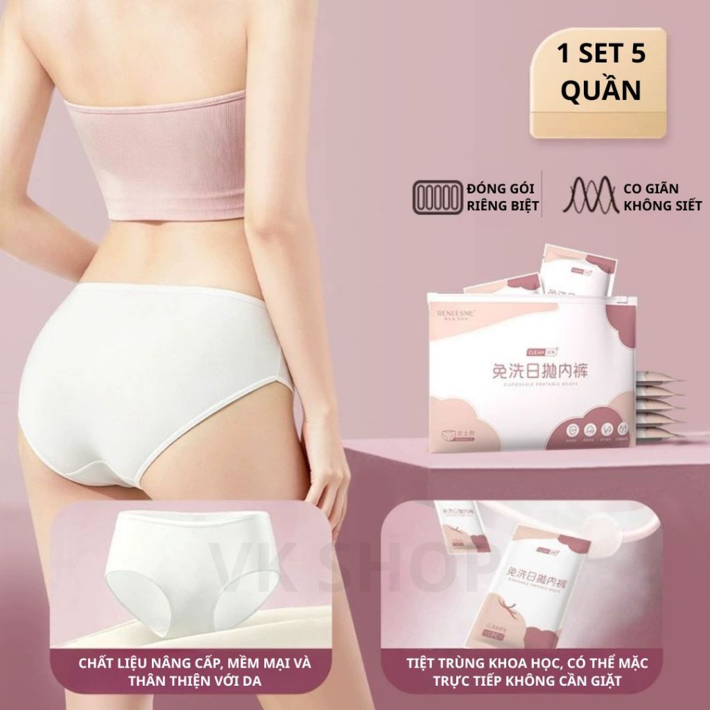 Quần Lót Dùng 1 Lần Cho Nữ BIGSIZE– Siêu Mềm, Gọn Nhẹ – Phù Hợp Du Lịch, Spa, Khách Sạn