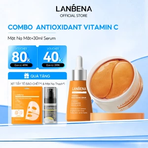 LANBENA COMBO 2 MẶT NẠ MẮT + Serum VITAMIN C SERUM TRẮNG BRIGHTENS DA, FADES ACNE SCARS