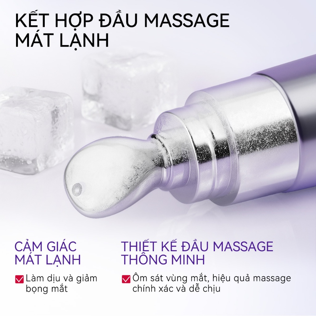 LANBENA COMBO Kem mắt+mặt nạ mắt  retinol (15ml+60 miếng) -chứa vitamin C dưỡng ẩm làm sáng da loại bỏ nếp nhăn
