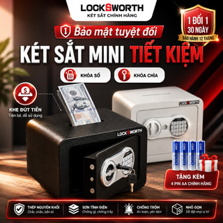 Két Sắt Mini Locksworth Két Sắt Khóa Số Điện Thử Thông Minh Thiết Kế Nhỏ Gọn Chống Gỉ VS4501