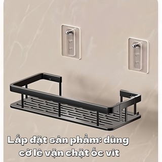 Kệ Nhà Tắm Dán Tường Đa Năng, Kệ Góc Nhôm Cao Cấp Để Đồ Gọn Gàng