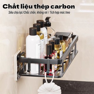 Kệ Ráo Chén Dán Tường Có Khay Hứng Nước, Không Cần Khoan, Chống Gỉ, Để Miếng Rửa Bát & Nước Rửa Chén
