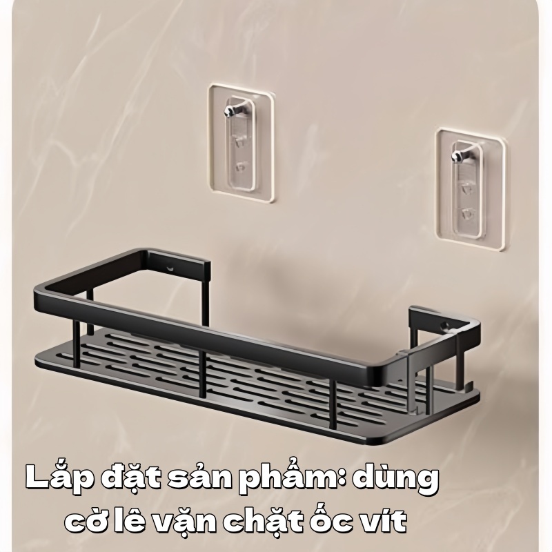 Kệ Để Đồ Nhà Tắm Dán Tường Kệ Nhôm Chống Gỉ Đa Năng Tiện Lợi
