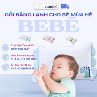 Gối Ngủ Cho Bé Tencel Vua Nệm Goodnight Bebe, Gối Điều Hòa Trẻ Em Mềm Thấm Hút Mồ Hôi 45x30cm