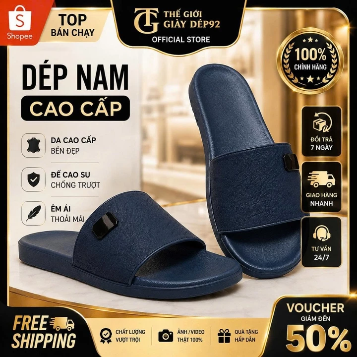 < DÉP Chữ G.V QUAI NGANG NAM DA BÒ LOGO KIM LOẠI CAO CẤP FULL BOX... <