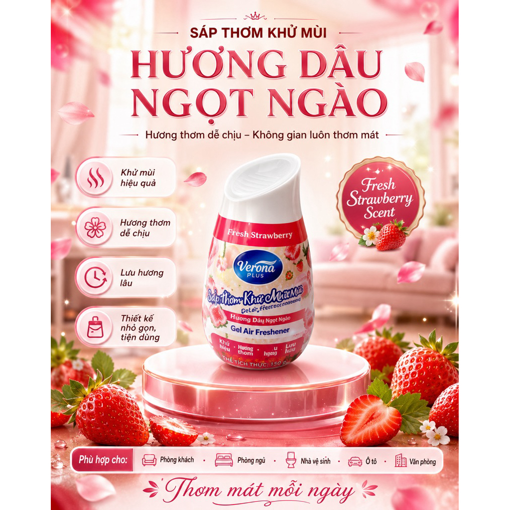 VERONA Sáp Thơm Mùi phòng ngủ, ô tô, nhà vệ sinh , Sáp thơm hương thơm lâu dài