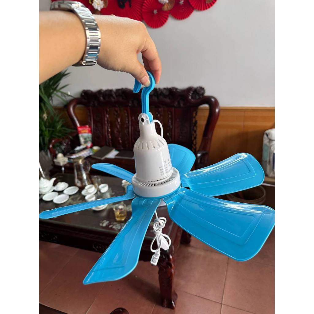 Quạt treo mùng 6 cánh siêu mát 50cm, quạt treo màn gió mạnh cho phòng trọ