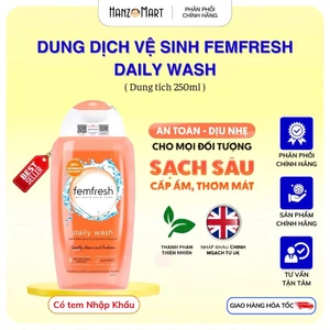 Femfresh màu cam, Dung dịch vệ sinh phụ nữ Femfresh Daily Intimate Cam,vệ sinh hằng ngày chai 250ml