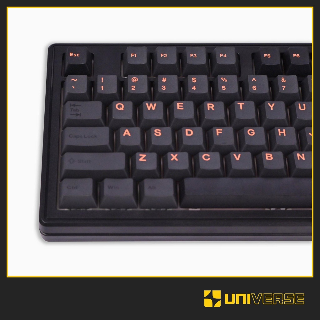 Keycap Cider Black Orange PBT Doubleshot Profile Cherry 137 Nút Bàn Phím Cơ Keycap Đen Cam Universe | BigBuy360 - bigbuy360.vn