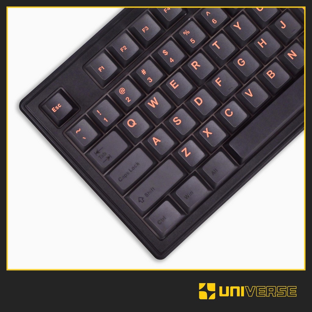 Keycap Cider Black Orange PBT Doubleshot Profile Cherry 137 Nút Bàn Phím Cơ Keycap Đen Cam Universe | BigBuy360 - bigbuy360.vn