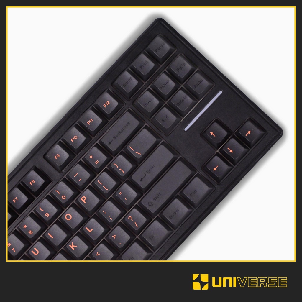 Keycap Cider Black Orange PBT Doubleshot Profile Cherry 137 Nút Bàn Phím Cơ Keycap Đen Cam Universe | BigBuy360 - bigbuy360.vn