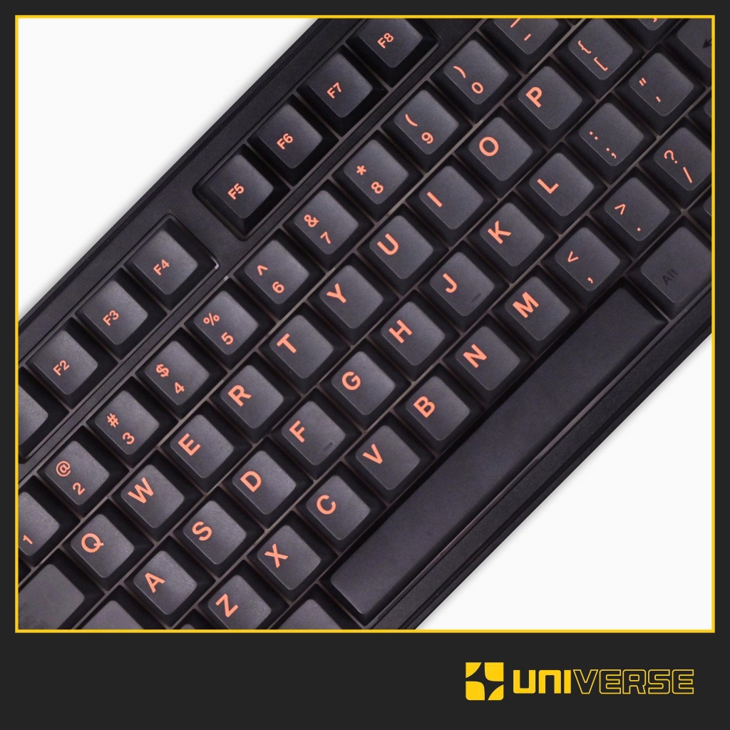 Keycap Cider Black Orange PBT Doubleshot Profile Cherry 137 Nút Bàn Phím Cơ Keycap Đen Cam Universe | BigBuy360 - bigbuy360.vn