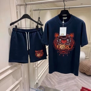 Bộ Cộc Tay Đầu HỔ Thêu Logo KEZO Siêu Hót. Bộ Quần Áo Nam Thể Thao Siêu Hot Đi Biển Đi Chơi Sành Điệu.