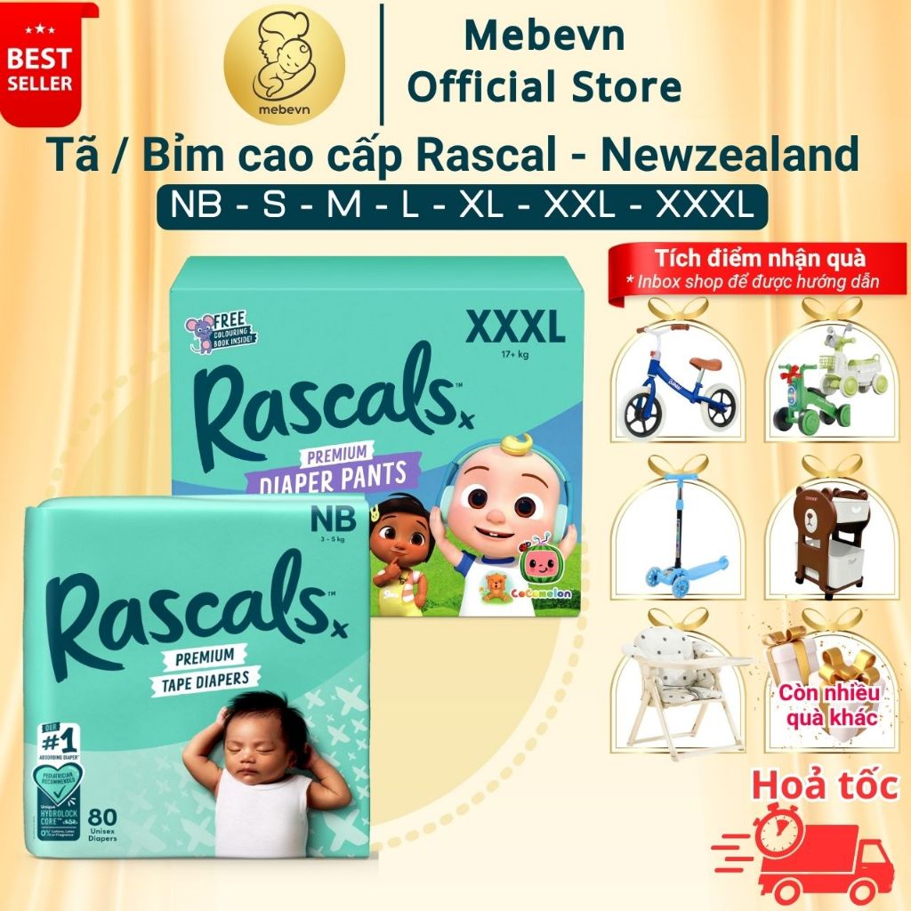 Bỉm rascal friend, tã rascal and friend cao cấp NewZealand, bỉm tã ...