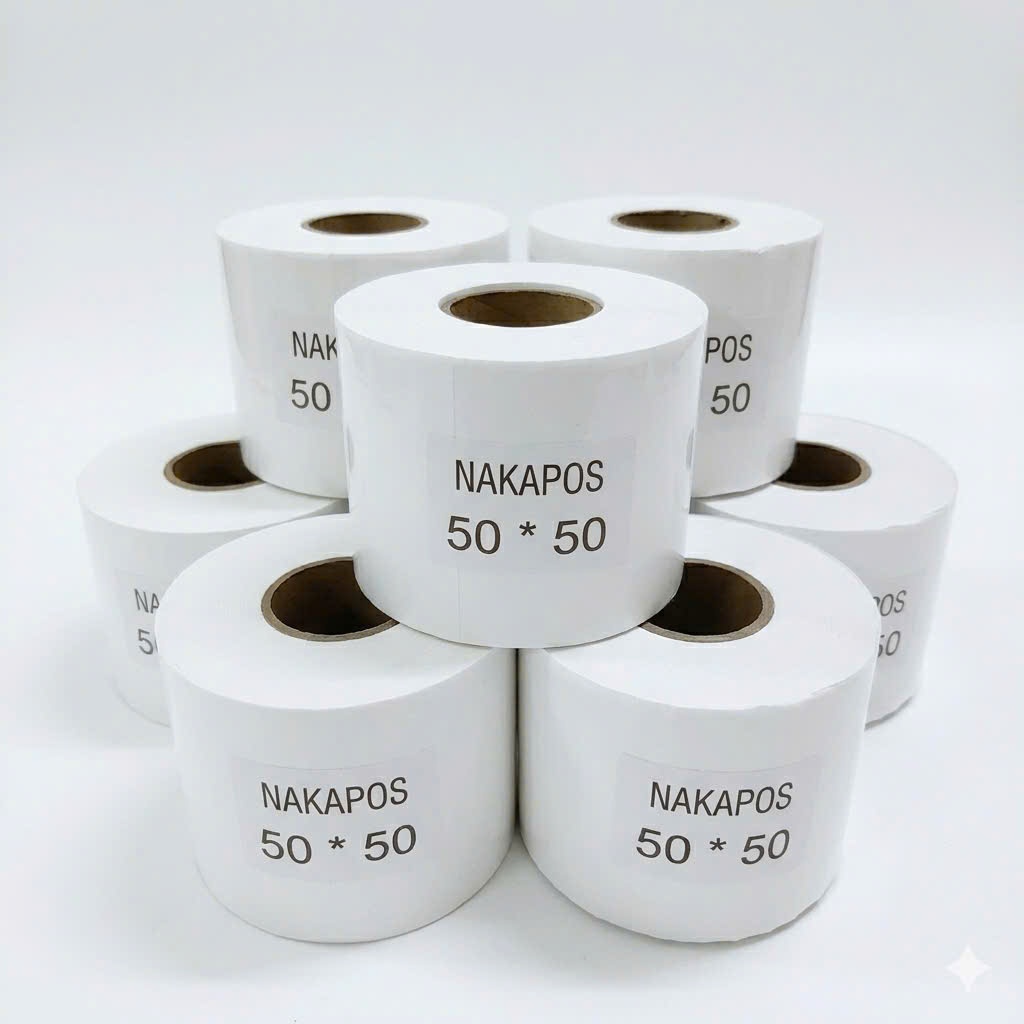 [COMBO 8 CUỘN] Tem in vận đơn 50x50mm giấy in nhiệt in đơn GHTK 50*50 Decal nhiệt 5*5 5x5 nhãn dán được 50x50 giấy nhiệt