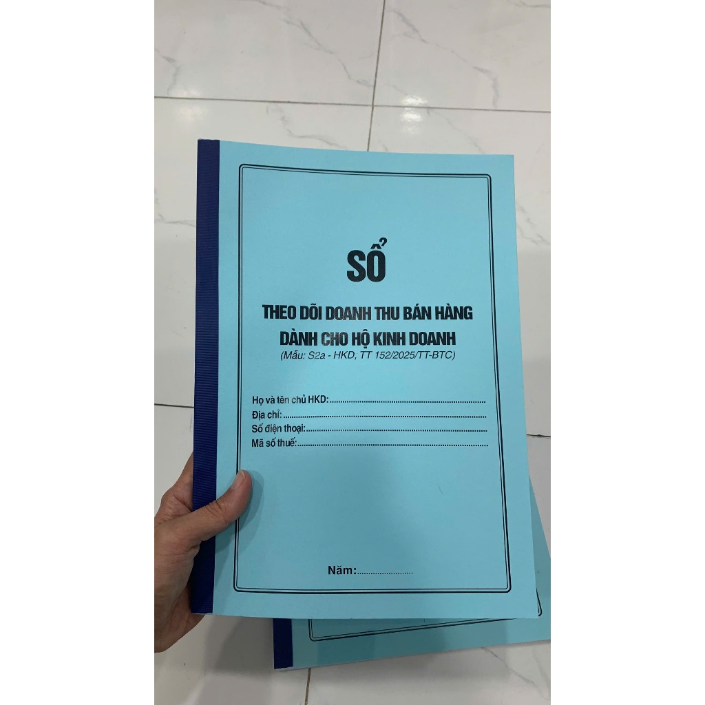 Sổ Theo Dõi Doanh Thu Bán Hàng Cho Hộ Kinh Doanh, Dịch Vụ S1A, S2A