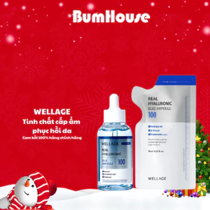 Tinh Chất Dưỡng ẩm Wellage Real Cica Claming 95 Trouble/Real Hyaluronic Blue Ampoule 50ml/60ml/75ml