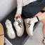 Giày Thể Thao Nữ 3 Sọc Đế Dày 4cm Thiết Kế Cá Tính Sneaker Form Đẹp Da PU Dày Dặn