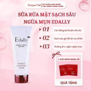 Sữa Rửa Mặt Edally Ex Perfect Cleansing Foam Chống Lão Hoá, Làm Sạch Dịu Nhẹ, Tạo Bọt Siêu Nhỏ Dùng Mọi Loại Da Lọ 150ml