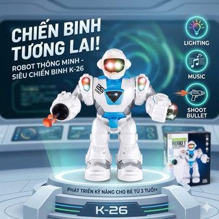 Đồ chơi robot thông minh có nhạc và led - quà tặng hoàn hảo cho bé