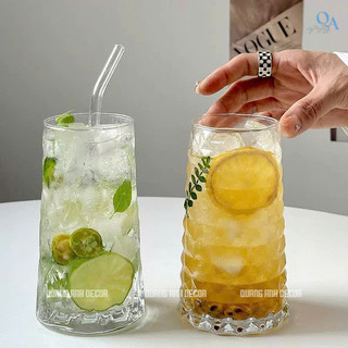 SET 6 Ly Thủy Tinh Chịu Nhiệt Họa Tiết THÁP KIM CƯƠNG, THÁP THOI | Chất Liệu Thủy Tinh Cao Cấp