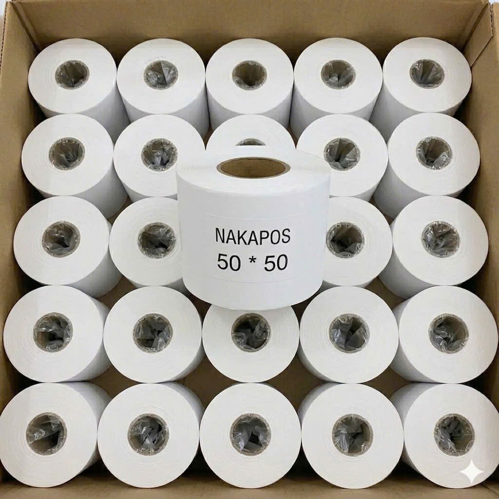 [COMBO 30 CUỘN] Tem in vận đơn 50*50 in đơn hàng 50x50 kích thước 50x50mm giấy nhiệt tem GHTK decal mã vạch dán được