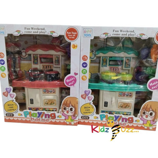Bộ Đồ Chơi Nhà Bếp Cao Cấp "HOME KITCHEN" Cho Bé- có led và phun khói