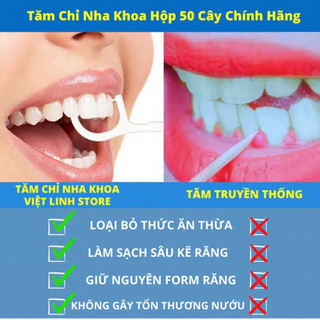 Combo 10 Hộp Tăm Chỉ Nha Khoa Dental Flossers, Giúp Làm Sạch Vệ Sinh Răng Miệng