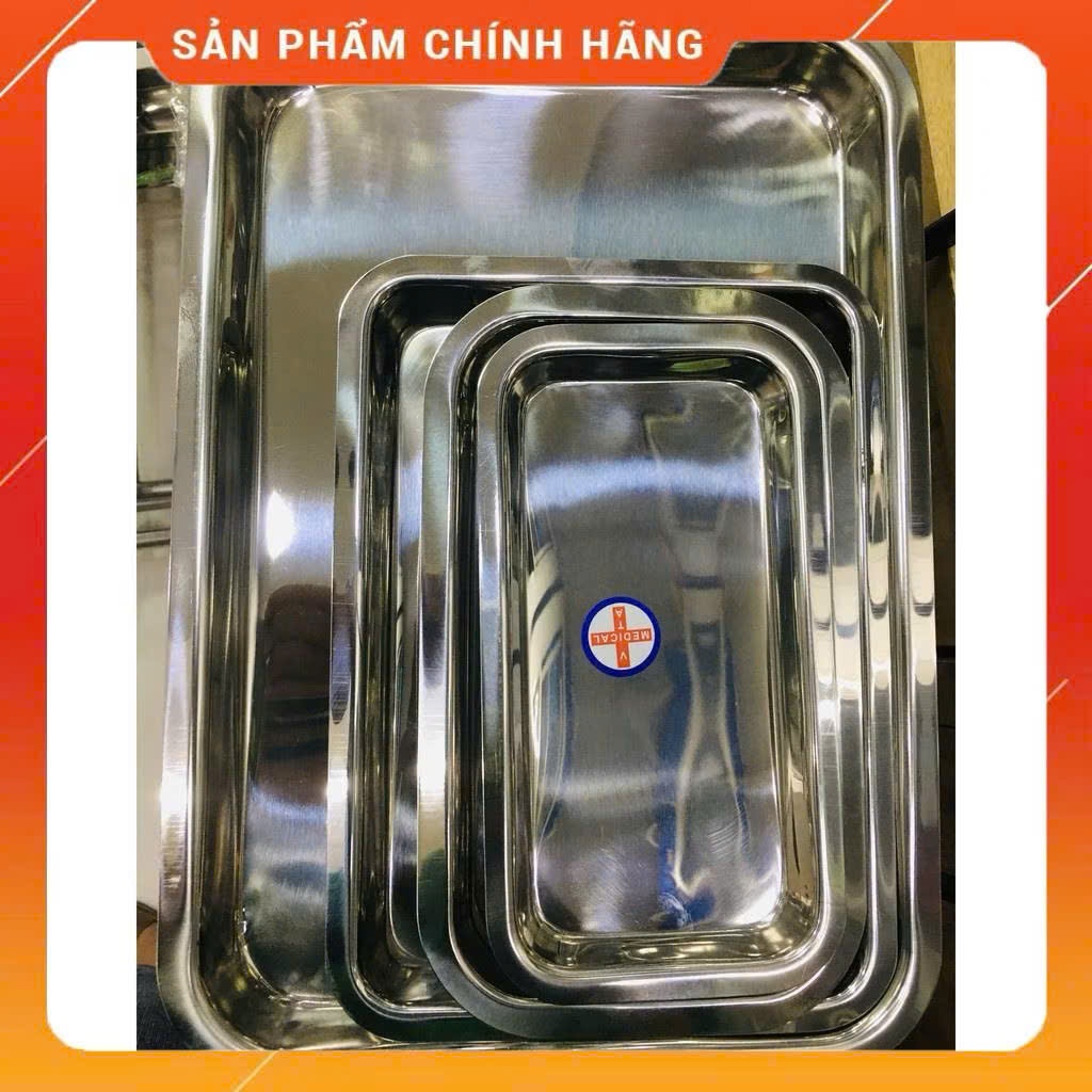 [INOX] Khay Inox chữ nhật đủ Size