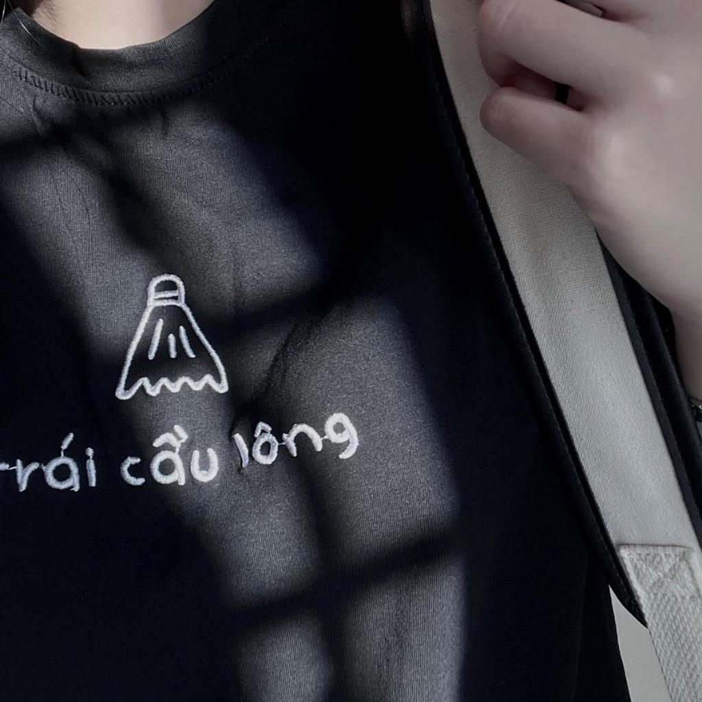 Áo Thun Cầu Lông Nam Nữ Vsmash Sportwear – Thêu "TRÁI CẦU LÔNG" – Vải Bông Em Bé Mềm Mịn, Thoáng Mát, Thấm hút tốt