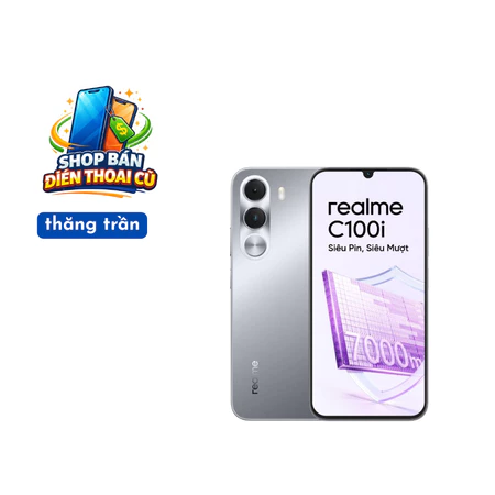 Điện thoại cảm ứng thông minh realme C100i 4GB/64GB Unisoc T7250 8 nhân – Hàng New Bảo Hành 16 Tháng.